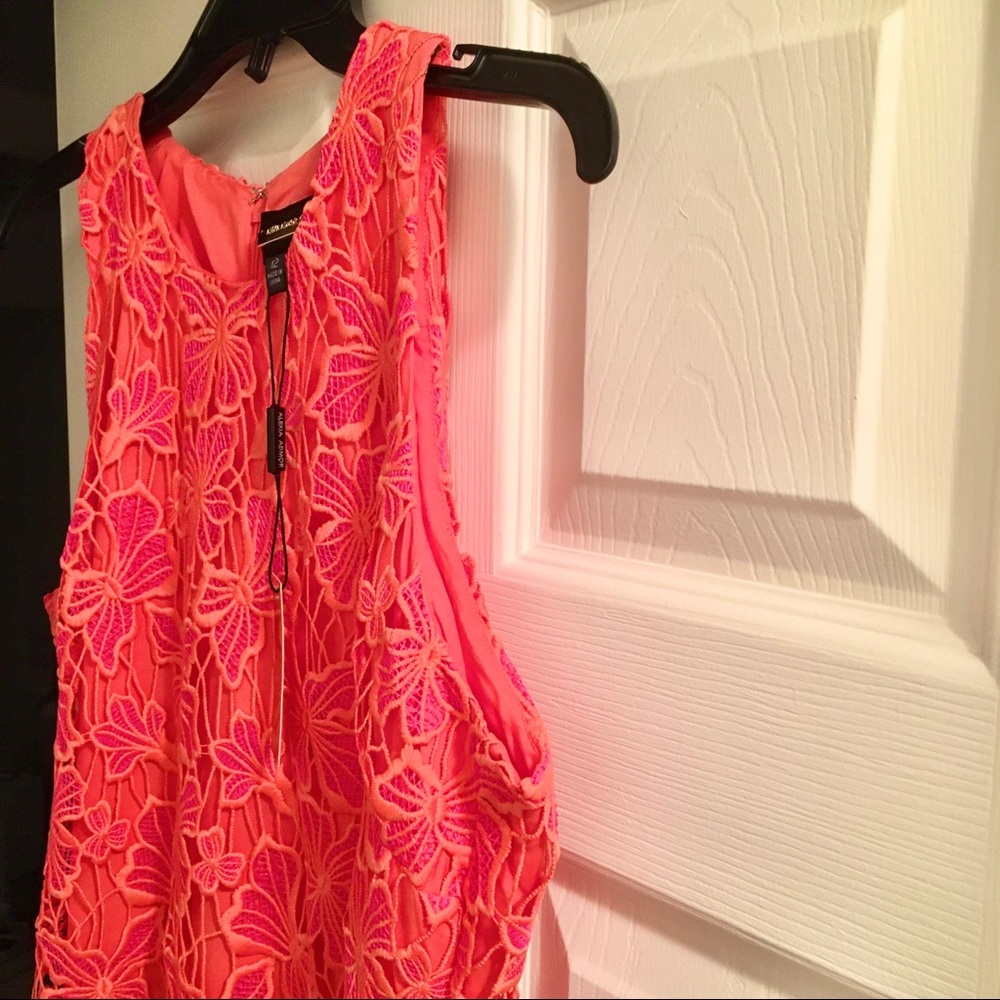 Alexia Admor Coral Reese Halter Lace Midi Sheath Dress - Picture 9 of 16